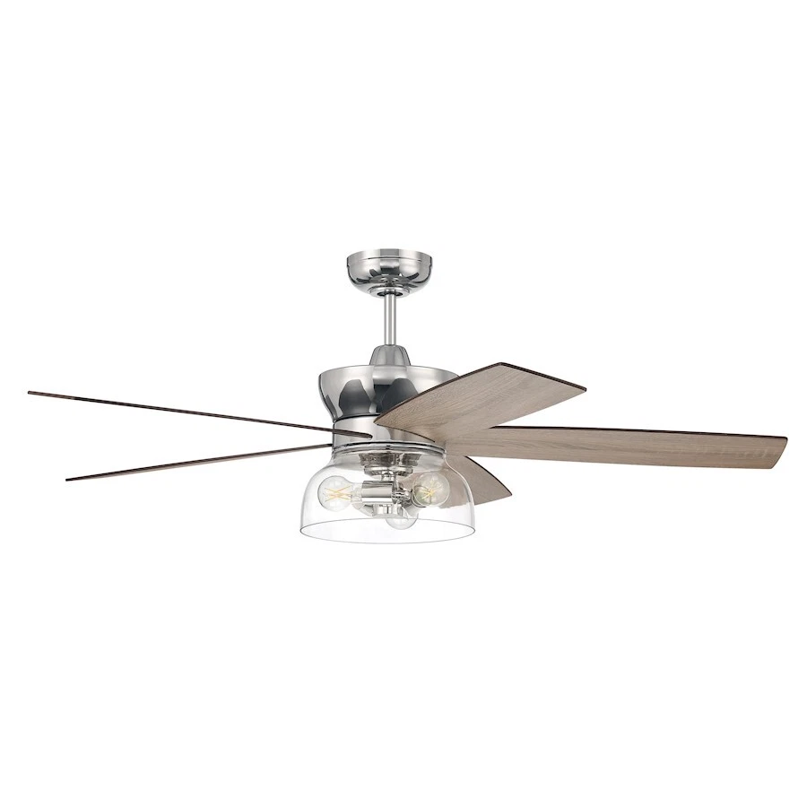 Craftmade 52" Gibson Ceiling Fan, Nickel/Driftwood/Greywood/Clear - GBN52PLN5 - Image 1 of 1