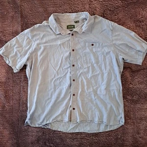 Orvis Mens Button Down Fishing Shirt XXL Hemp Blend Blue Lightweight - Picture 1 of 5