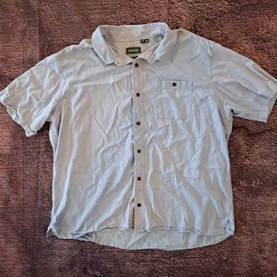 Camisa de pesca Orvis para hombre con botones XXL mezcla de cáñamo azul ligera Foto 1 de 4