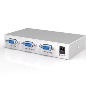 NEW 2/4 Port VGA/SVGA/XGA HD Video Splitter PC Laptop to TV LCD Monitor Display - Picture 1 of 14