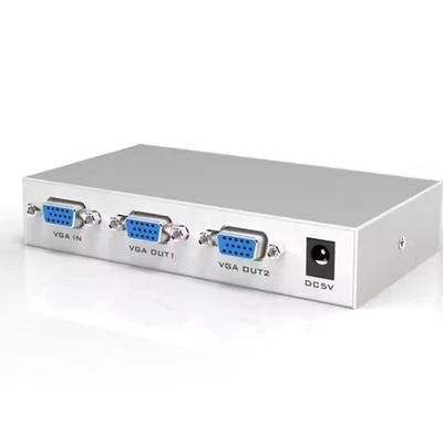 NEW 2/4 Port VGA/SVGA/XGA HD Video Splitter PC Laptop to TV LCD Monitor Display - Image 1 of 4