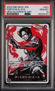 PSA 10 Portgas.D.Ace (Alternate Art) OP03-001 Pillars of Strength Foil - Bild 1 von 3