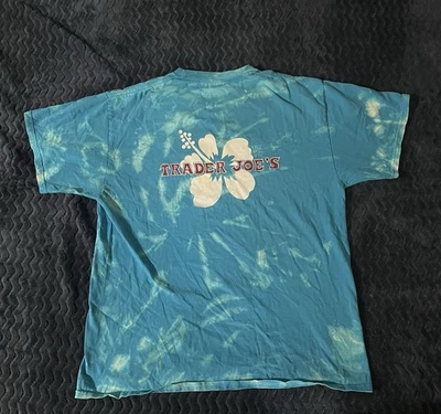 Trader Joes синяя футболка большой галстук краситель сотрудника униформа короткий рукав - Изображение 1 из 4