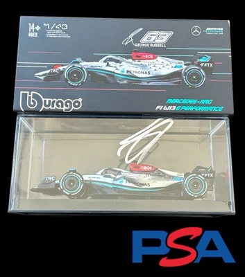 George Russell Signed 2022 F1 W13 E Performance 1/43 Scale Car PSA AUTO MERCEDES - Image 1 of 4