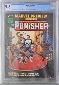 Marvel Preview #2 CGC 9.6 1975 1st origin of the Punisher & 1st App Dom Fortune - Picture 1 of 1