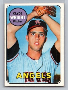 1969 Topps  Clyde Wright #583 - California Angels - EX to NEAR MINT - Picture 1 of 2
