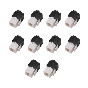 10-Pack Cat6A RJ45 Jack - Compatible Cat6 -180 DegréS Sans Outil -Ethernet7556 - Photo 1/7
