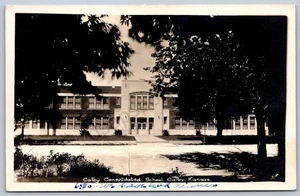 K39/ Colby Kansas RPPC Postcard c1930 Consolidated School 490 - Picture 1 of 2