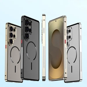 For Samsung Galaxy S25 24 Ultra Hybrid Metal Bumper frosted Magnetic Cover Case - Picture 1 of 17