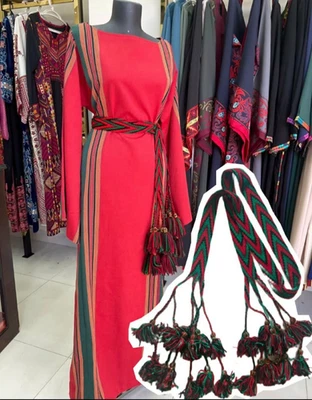 Cinto de lã beduíno feito à mão – 170 cm – Tecido à mão e trançado à mão - Imagem 1 de 3