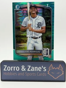 CHRIS RODRIGUEZ 2025 Bowman 1st Chrome Aqua Pulsar Refractor /125 Tigers BCP-250 - Picture 1 of 5