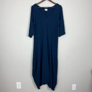 Maxi Vestido Oh My Gauze Midi 2 Grandes Azul Marino Linterna Lagonlook Pradera Granola - Imagen 1 de 12