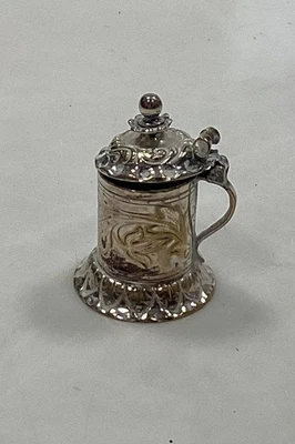 Mug Di Birra Miniatura In Argento Del XIX Secolo - Immagine 1 di 4