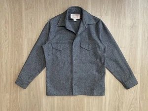 VTG Filson Overshirt Men’s 40 Dark Grey Wool Button Up Shirt Jacket Shacket USA - Picture 1 of 11