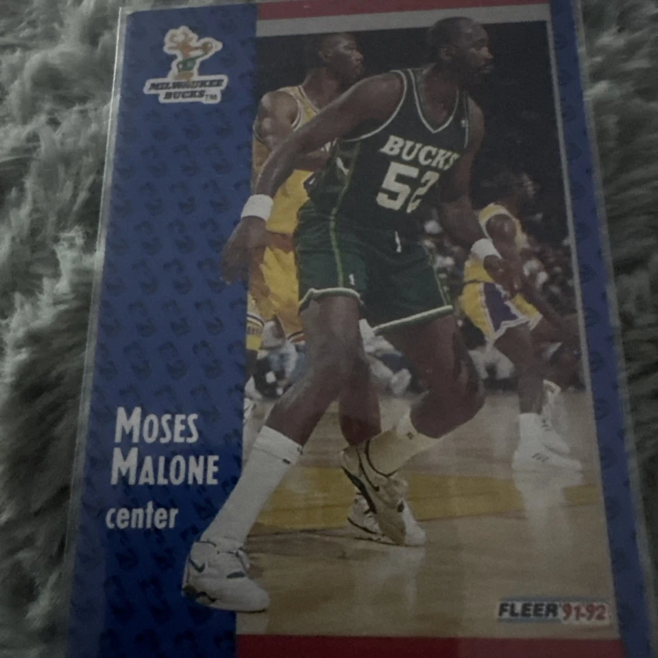1991-92 Fleer - Moses Malone #315 - Image 1 of 2
