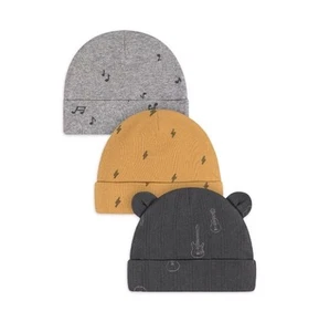 Gorras de algodón Gerber bebé niño, paquete de 3, surtidas, talla: 0-6 meses (EE. UU.) - Imagen 1 de 12