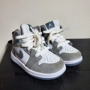 Kleinkind 5C Jordan 1 Mid SE White Cool Grey Medium Grey HF3195-100 - Bild 1 von 7