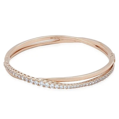 Swarovski Twist Bracelet White Rose Gold Tone Plated - Image 1 of 3