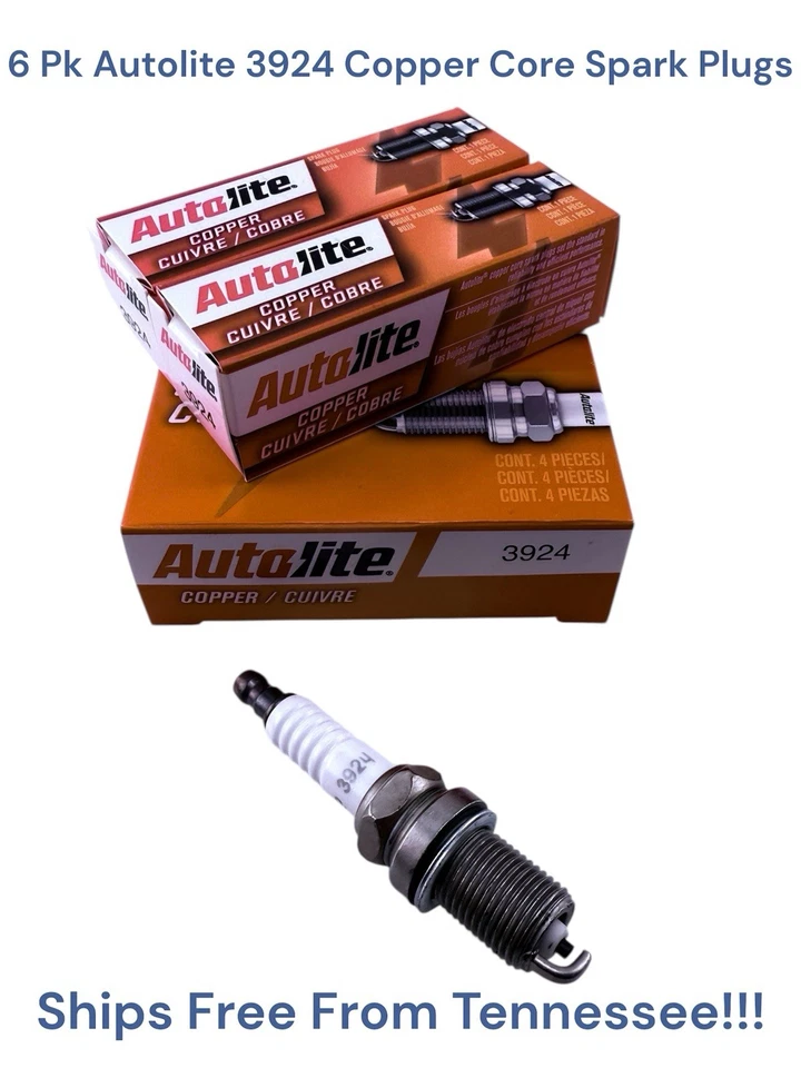 Autolite 3924 Copper Core Spark Plugs Pack Of 6 - Image 1 of 4