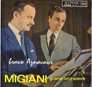 ARMAND MIGIANI "BRAVO AZNAVOUR" LP 1966 RCA VICTOR 440.134 STEREO - Picture 1 of 3
