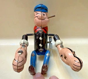 Bicchiere vintage Marx Linemar POPEYE TUMBLER latta litografia Windup anni 50 RARO senza scatola - Foto 1 di 14
