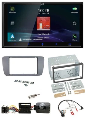 JVC USB Bluetooth 2DIN DAB Lenkrad Autoradio für Seat Ibiza ab 08 conemaragrau - Bild 1 von 4