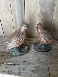 Vintage Quail Ceramic Pair - Picture 1 of 5