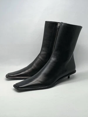 Jil Sander Leather ankle boots size 37.5 Retail $1530 - Image 1 of 4
