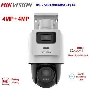 Hikvision DS-2SE2C400MWG-E/14 TandemVu 4MP+4MP Pan-Tilt Kamera PoE 2-Wege-Audio - Picture 1 of 1