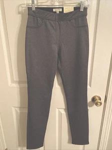 Window Pane Knit Black Tan Slim Ladies Slacks Sz XS - Picture 1 of 7