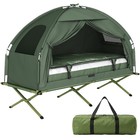 Outdoor 1 Person Folding Dome Tent Hiking Camping Bed Cot W/ Sleeping Bag New