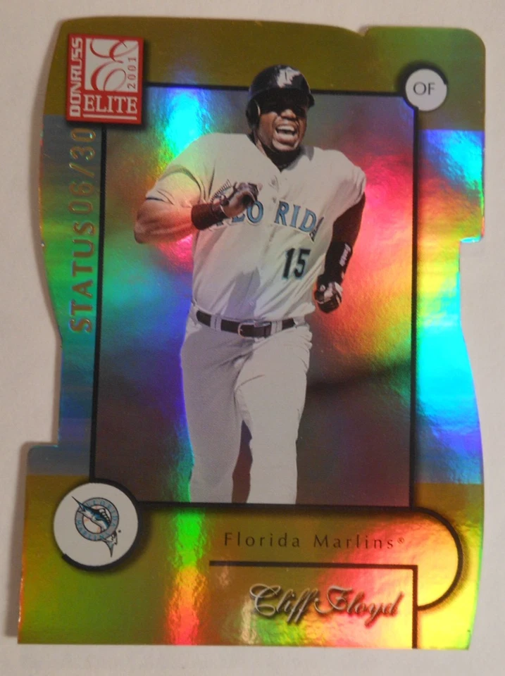 2001 Donruss Elite Status Клифф Флойд SSP 6/30 карта 93 Редкие штампованные Marlins - Изображение 1 из 4