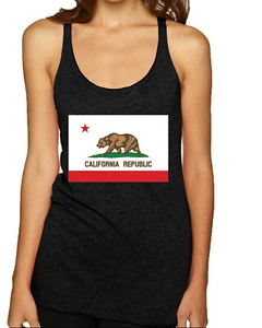 Camiseta sin mangas California Republic State Flag Bear Tri-Blend espalda deportiva - Imagen 1 de 16