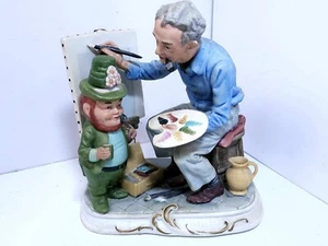 Quadro vintage Hoffman Norman Rockwell "Mr. Lucky" decanter vuoto - Foto 1 di 10