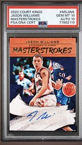 2022 Panini Court kings Master strokes Jason Williams Auto /75 PSA 10/10 Gem