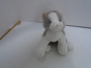 Juguete de peluche Ganz Webkinz Lil' Kinz gris blanco gato gatito HS015 - Imagen 1 de 6