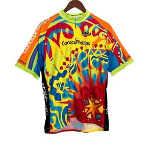 Louis Garneau Conoco Phillips Colorful Bike Cycling Jersey- Men’s L, Women’s XXL