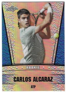 CARLOS ALCARAZ 2023 LEAF "Special Release" Silver Rookie Blue Mojo #1 of only 20 - Picture 1 of 2