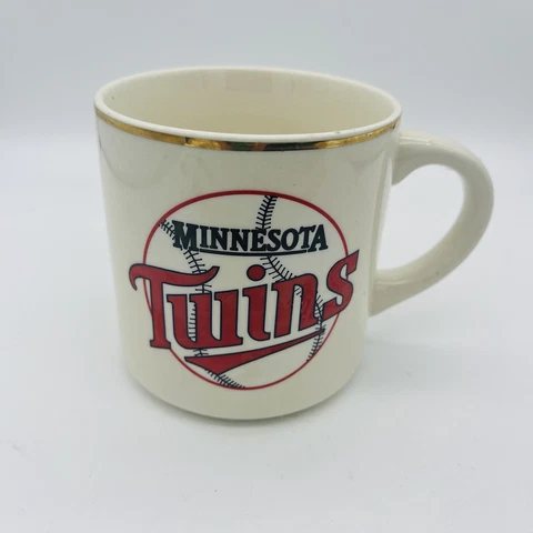VTG 1987 MLB MINNESOTA TWINS World Champions Baseball Ceramic Coffee Cup Mug Cover