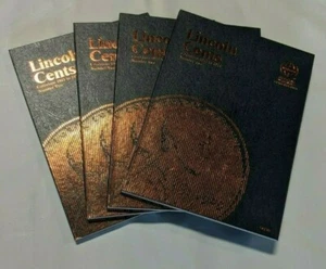 Lot de 4 - Dossiers à pièces album Lincoln Cent Penny Whitman #2 1941-1974 blé 9030 - Photo 1 sur 5