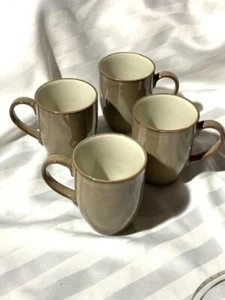 DANSK Cups PLATEAU KHAKI 4 Pc COFFEE MUGS Cocoa MINT CONDITION! - Picture 1 of 5