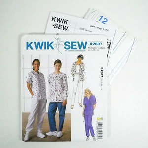 Kwik Sew 2807 Misses Scrubs Pattern Size XS-XL Uncut Shirt Pants Jacket Pullover - Picture 1 of 10
