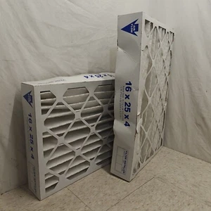 DENTS -Qty. 2 Nordic Pure 16x25x4 (3 5/8) Pleated MERV 15 Air Filter Plus Carbon - Picture 1 of 5