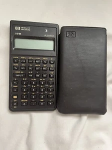 Vintage Hewlett Packard HP 10B Business Calculator 1987 W/Soft Leather Slip Case - Picture 1 of 9