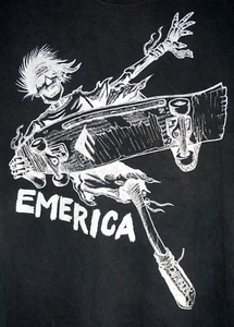 Emerica Skateboard Tee Shirt XL Mens Skeleton Skater Grunge Y2K Tee - Picture 1 of 4