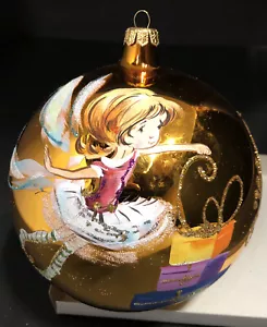 Handmade Holiday Glass Ornament - Hand Painted - 6 inch / 15cm, Made in Poland - Picture 1 of 1