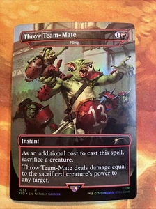MTG Foil Borderless Throw Team-Mate - Fling SLD: X Blood Bowl (Warhammer) NM! - Bild 1 von 2