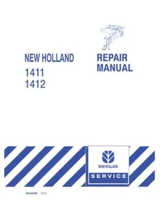 New Holland 1411, 1412 Disc Mower Conditioner Service Manual Repair Shop Book - Picture 1 of 24