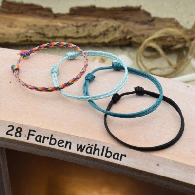 ❦ Armband Fußband ALINA | 2mm Segeltau | Verschiebeknoten | 01 ❦ - Bild 1 von 4