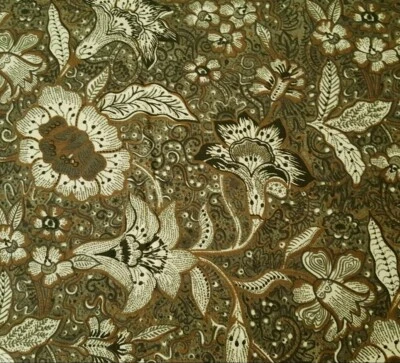 24" Fantasy Floral Fabri-Edredón Caqui Verde, Marrón, Negro, Crema Foto 1 de 3